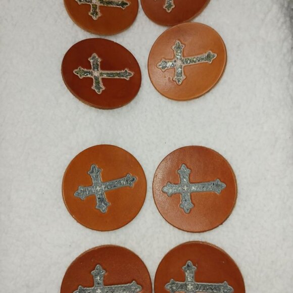 Leather Coasters - Special Set of 8 coasters - Picture 1 of 3